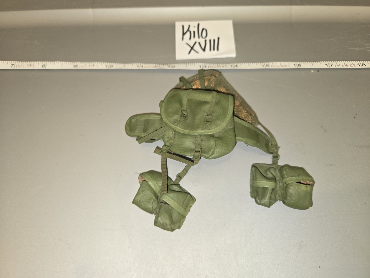1/6 Scale Vietnam Era US Army Field Pack with Harness and Pouches - Kilo XVIII