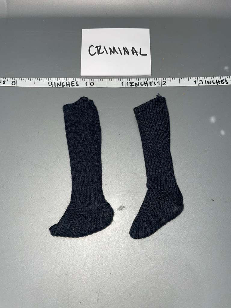1:6 Scale Napoleonic Era Long Black Socks