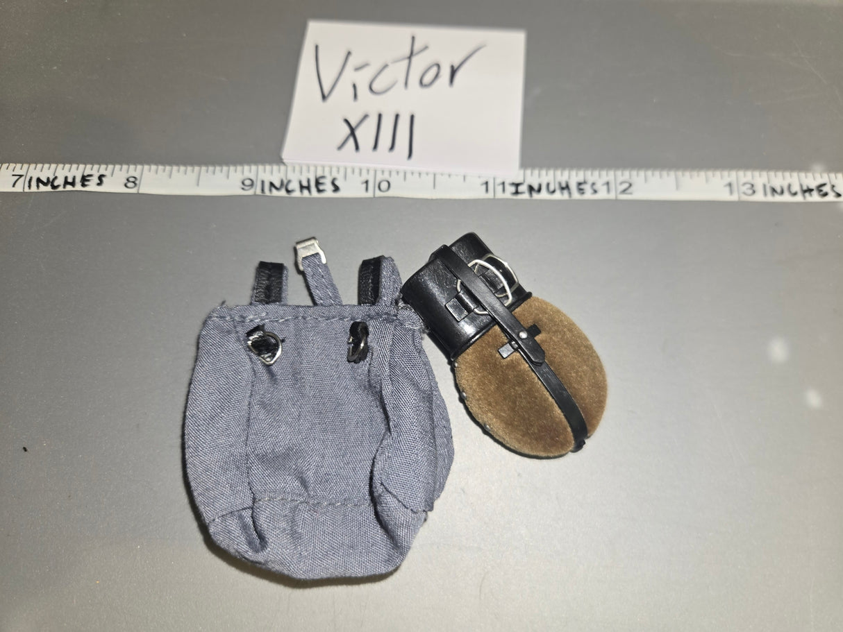 1/6 Scale WWII German Luftwaffe Bread Bag and Canteen