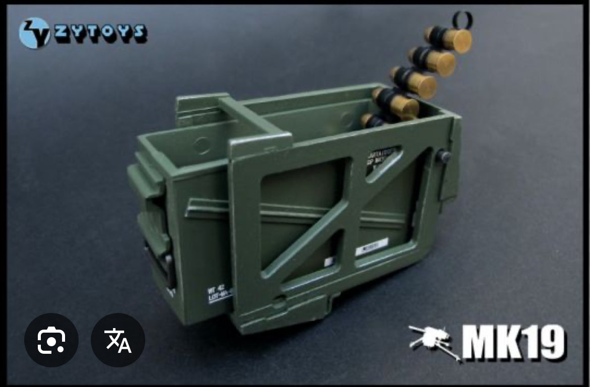 1/6 Scale Modern Era MK-19 Grenade Launcher Weapons Set - NIB ZY Toys