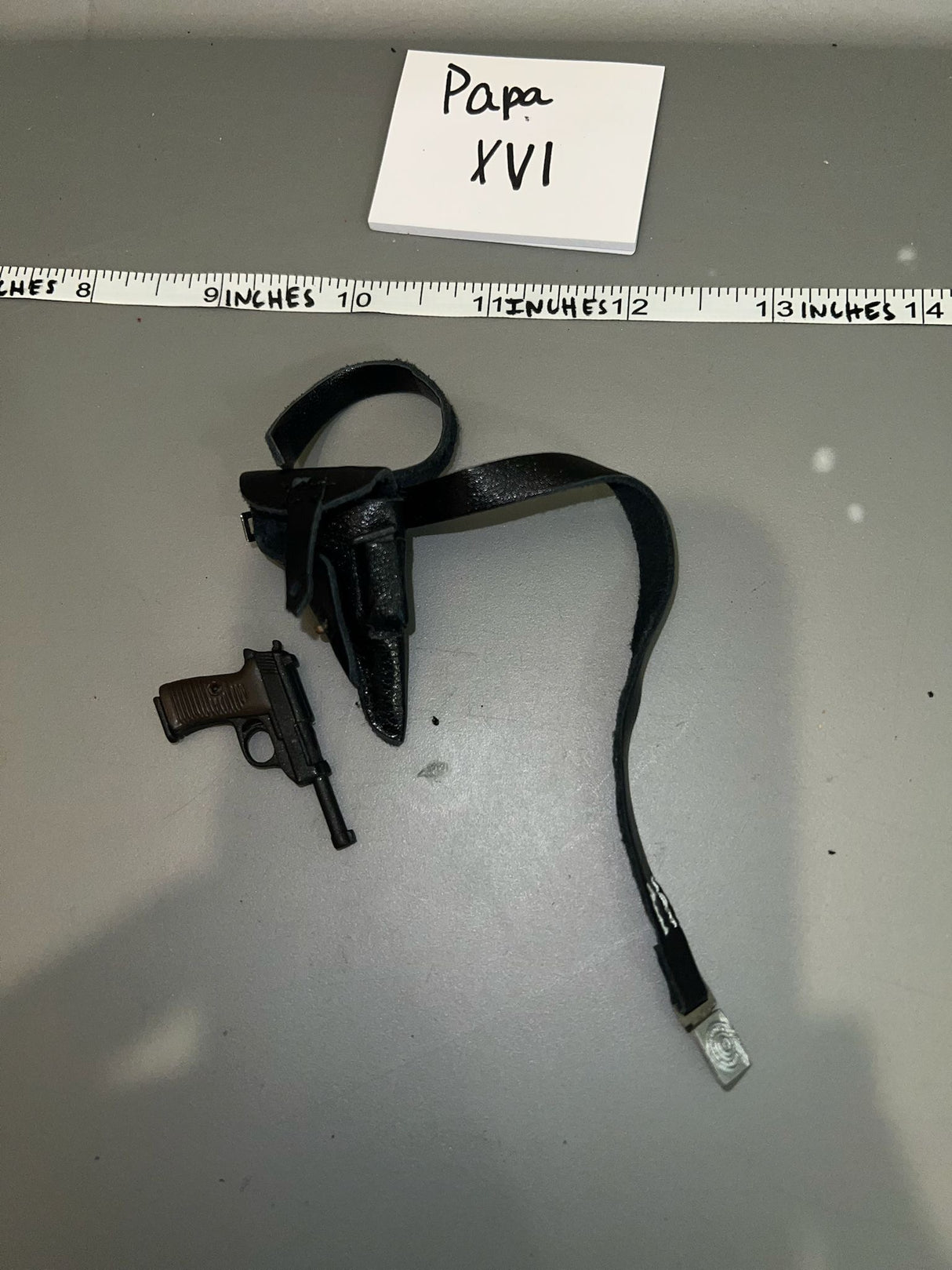 1/6 Scale WWII German Officer Belt Pistol and Holster