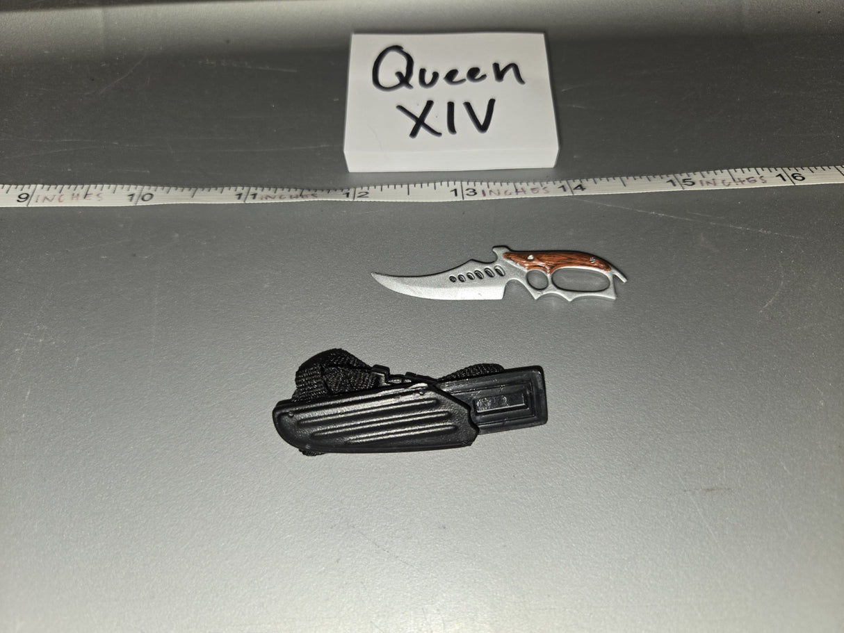 1/6 Scale Modern Era Karambit Fighting Knife with Sheath - Queen XIV