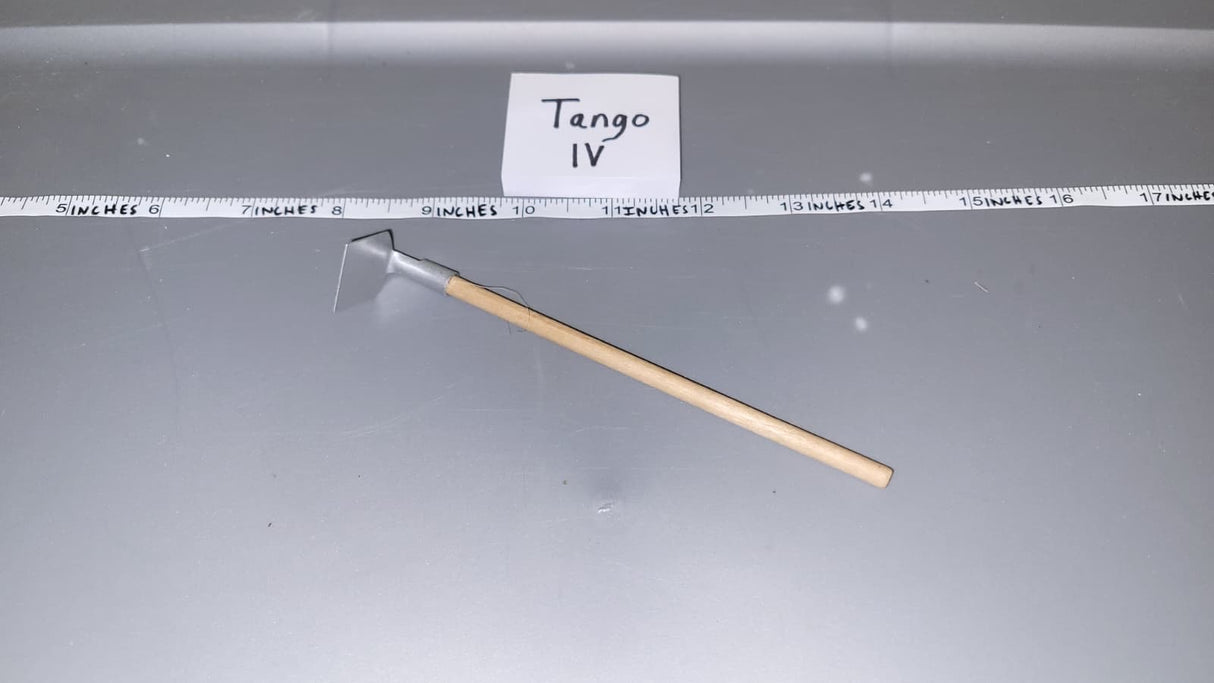 1/6 Scale Metal Wood Farm Hoe Diorama Item