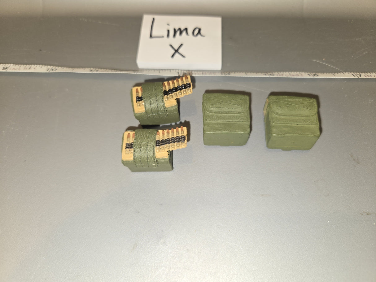 1:6 Scale Vietnam M-60 Machine Gun Ammunition Bandolier Pouches