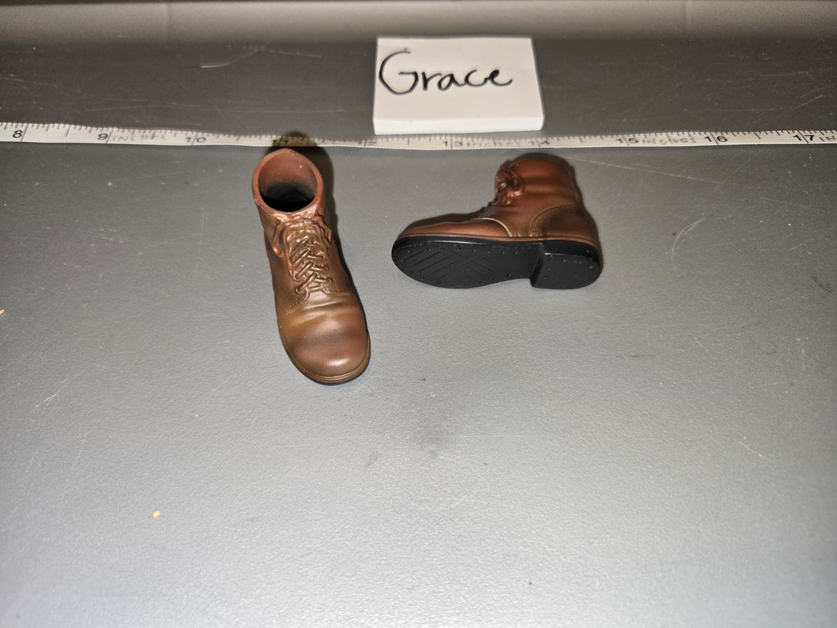 1/6 Scale WWII US Lace-Up Ankle Boots - Grace