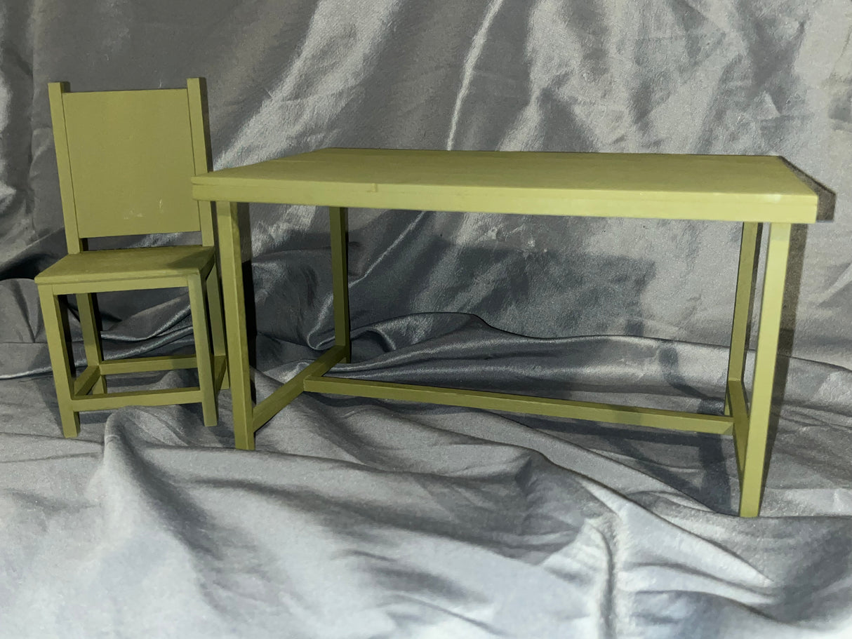 1/6 Scale WWII US Wood Field Desk and Chair