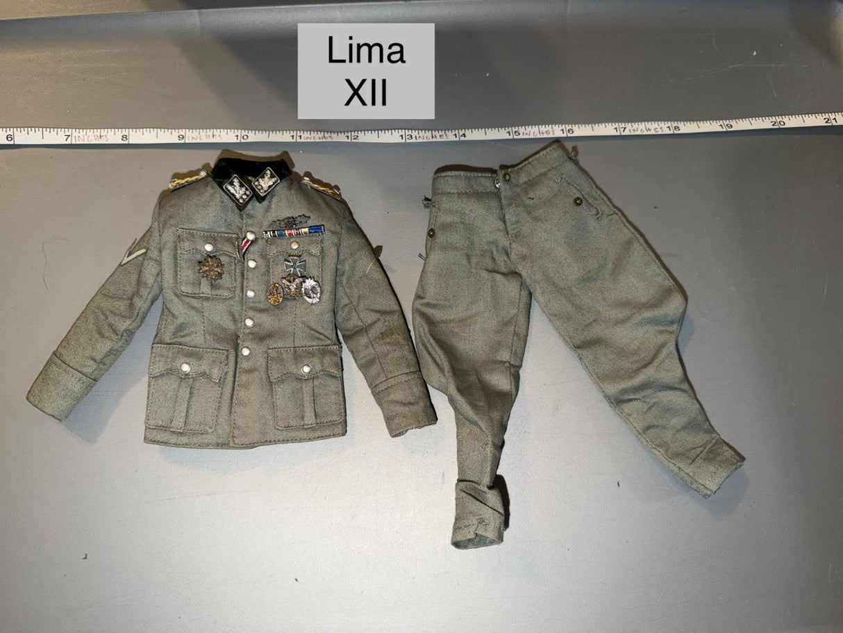 1/6 Scale WWII German Officer Tunic and Breeches Uniform Set - Lima XII