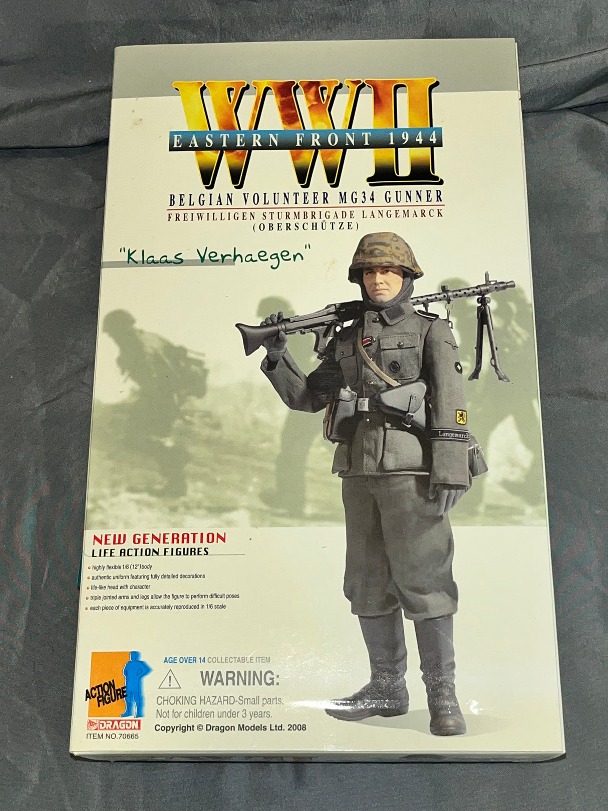 1/6 Scale WWII GERMAN Belgian Volunteer Machine Gunner Klaas Verhaegan - NIB Dragon