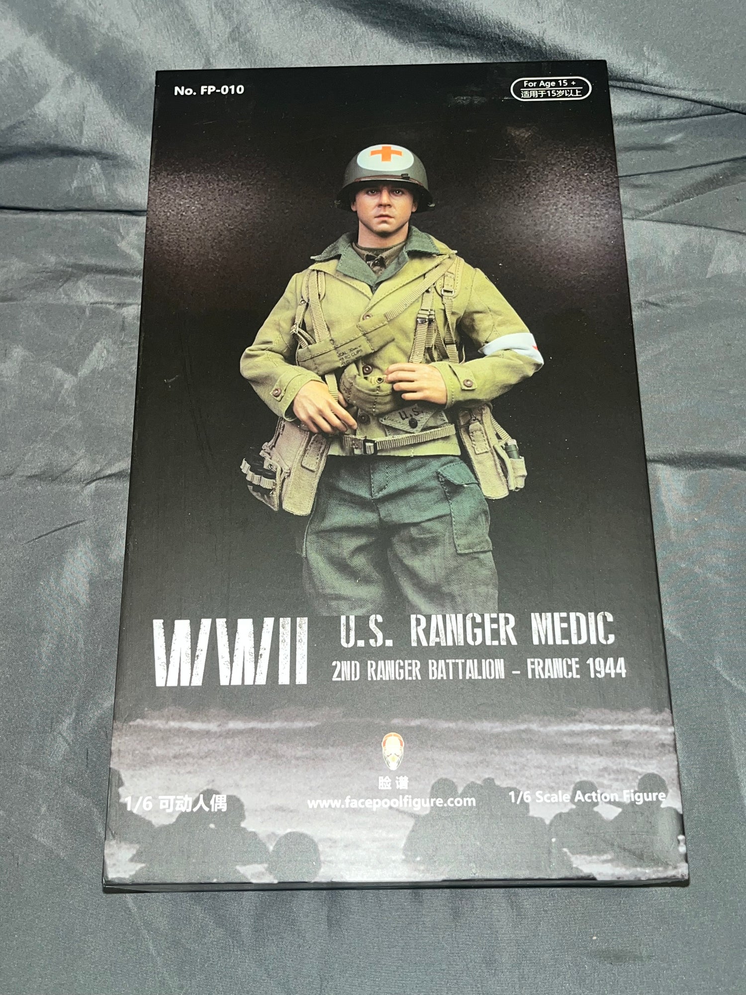 1/6 Scale WWII US 2nd Ranger Division Medic Wade - NIB Facepool