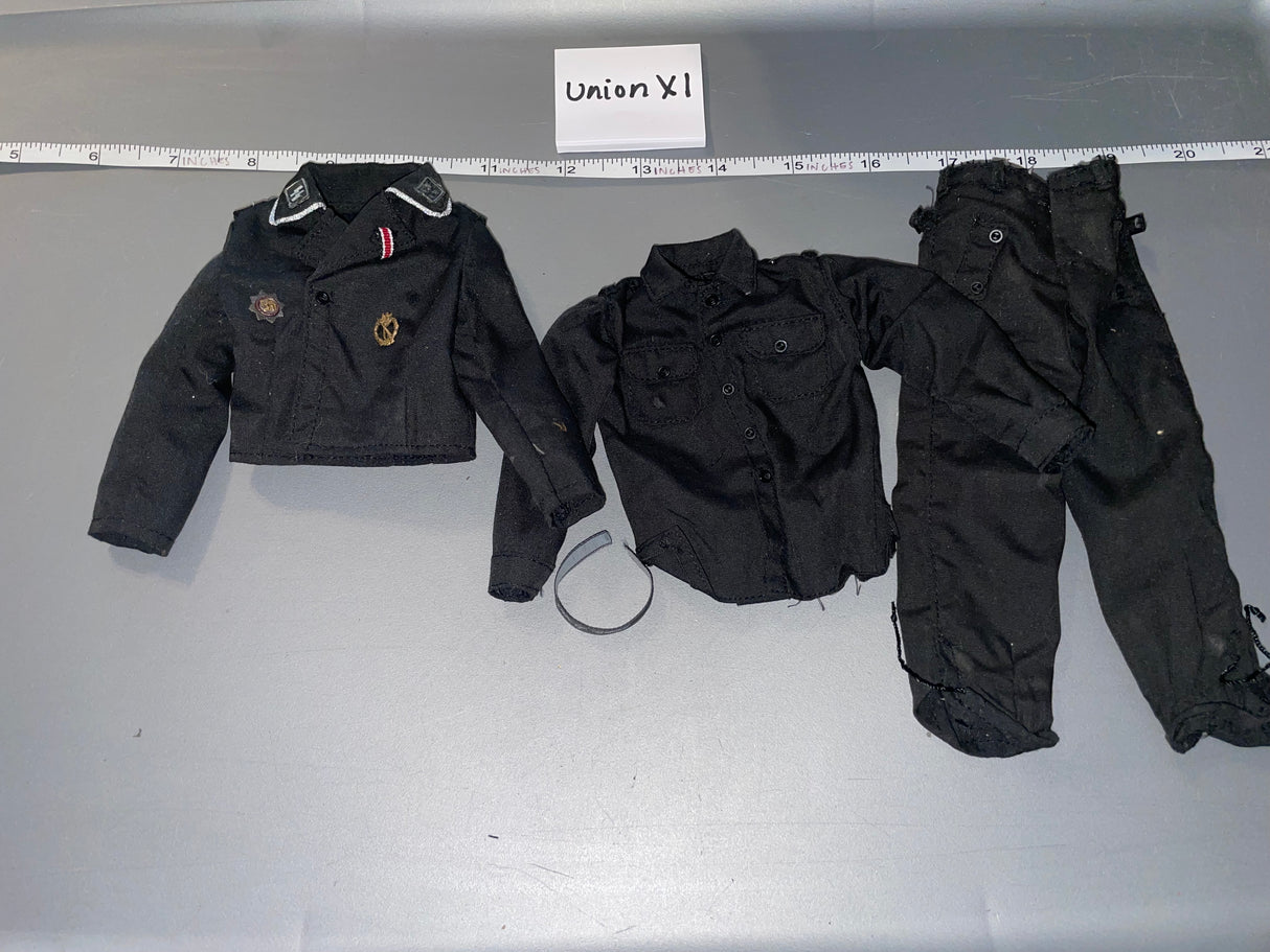 1/6 Scale WWII German Panzer Black Tanker Uniform