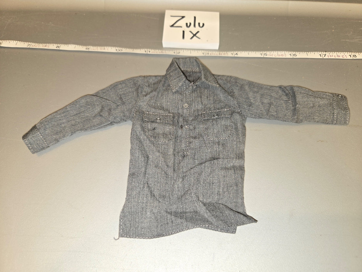 1/6 Scale WWII German Grey Work Shirt - Zulu IX