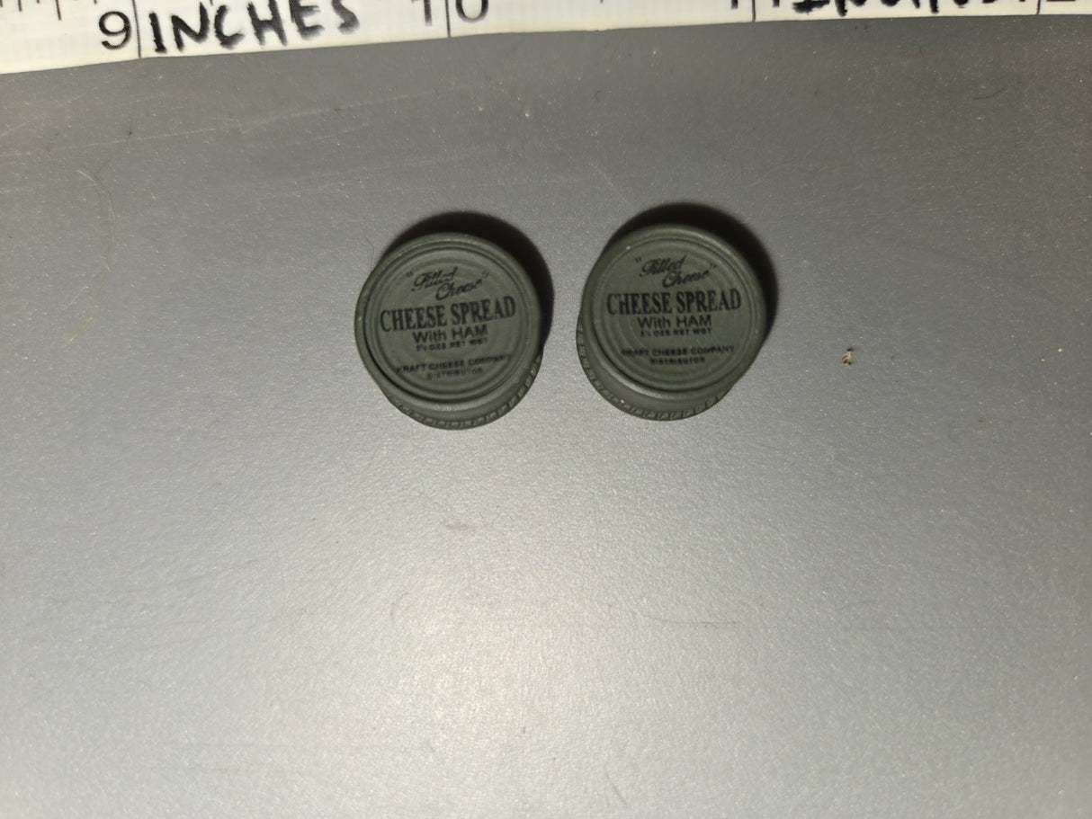 1/6 Scale WWII US Kraft Cheese Spread with Ham Tins