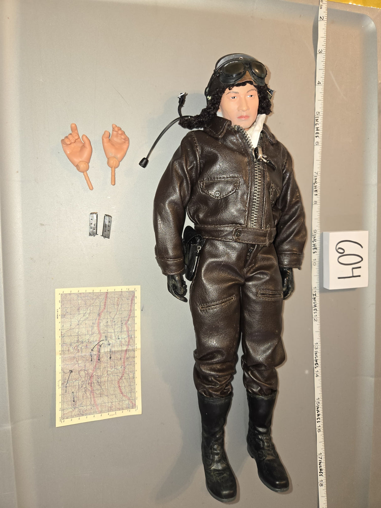 1:6 Scale Korean War Chinese MIG Jet Fighter Pilot Dressed Figure - BBI