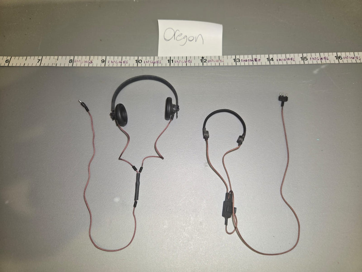 1/6 Scale WWII German Tanker Head Phones Set