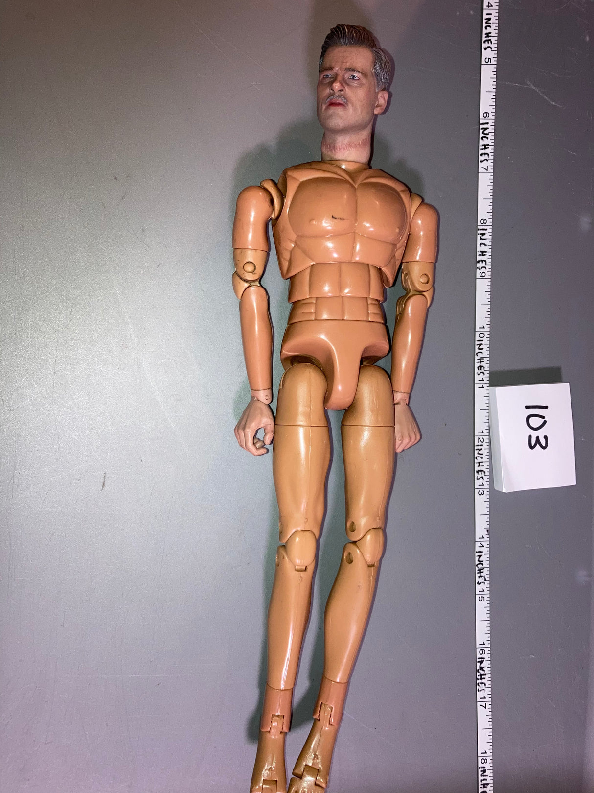 1:6 Scale WWII US Aldo Raine Brad Pitt Nude Figure - DID Inglorious Bastards