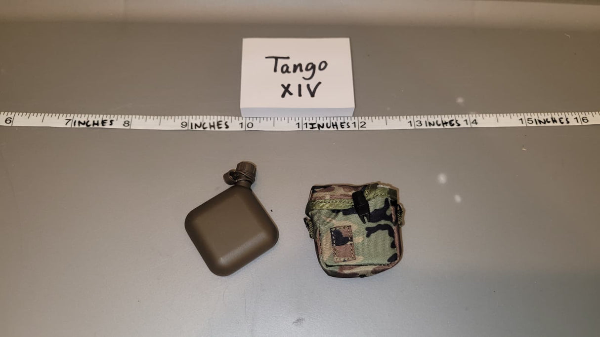 1:6 Scale Modern Era Canteen and Woodland Pouch - DAM 75th Ranger