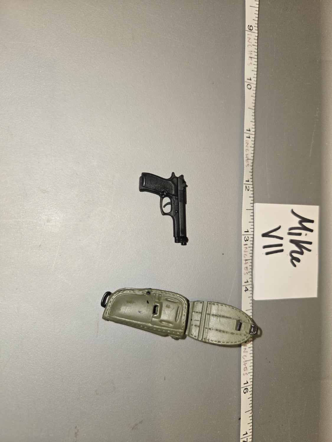 1/6 Scale WWII German Pistol and Holster - Mike VII