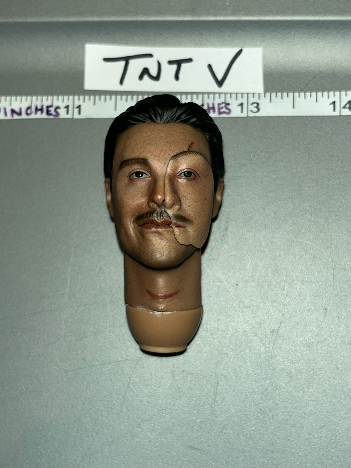 1/6 Scale 1920s Gangster Head Sculpt - Present Toys Half Face