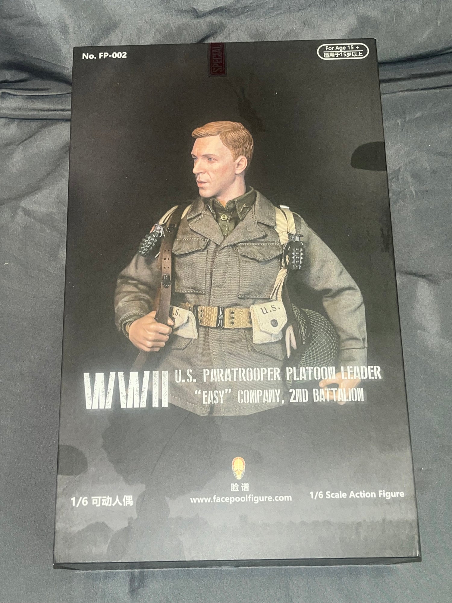 1/6 Scale WWII US Paratrooper Platoon Leader, Easy Company Winters - NIB Facepool