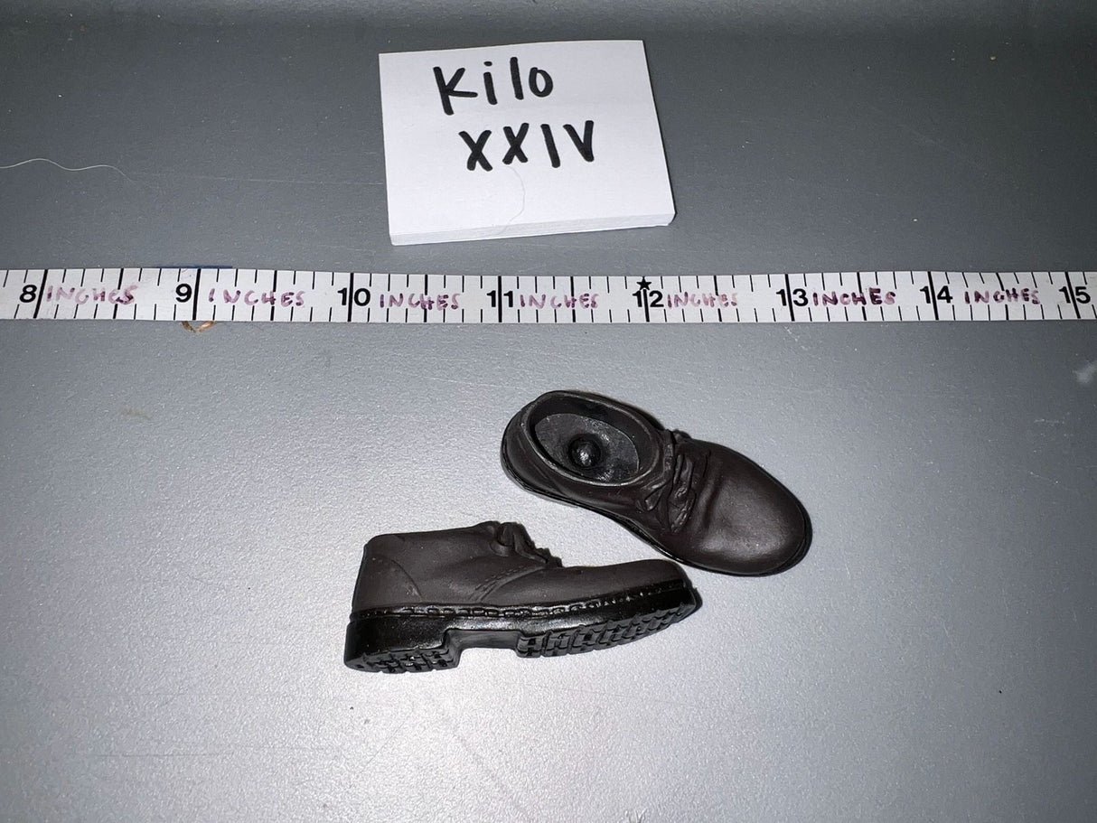 1/6 Scale Modern Black Dress Shoes