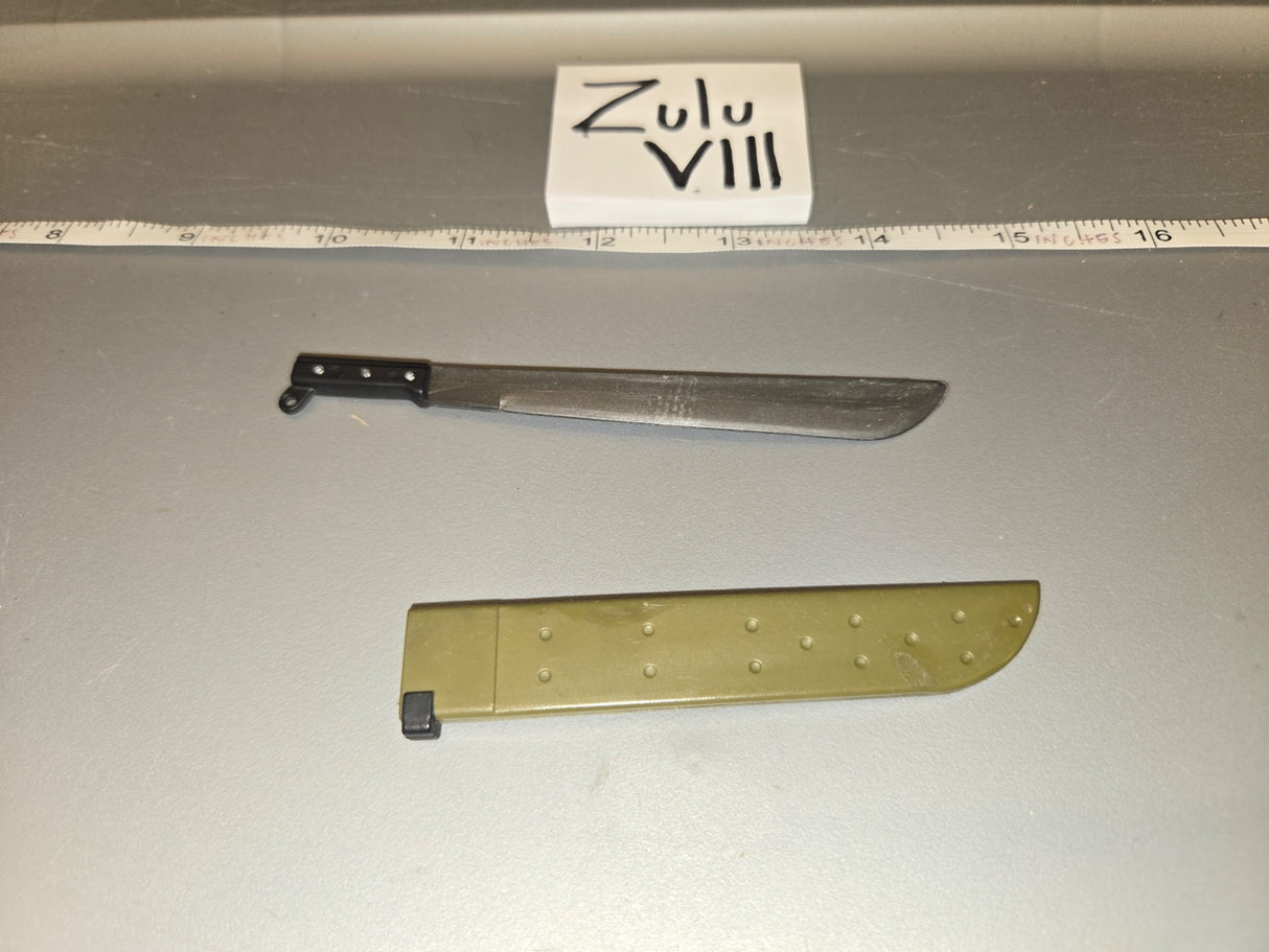 1/6 Scale WWII US Machete and Scabbard - Zulu VIII