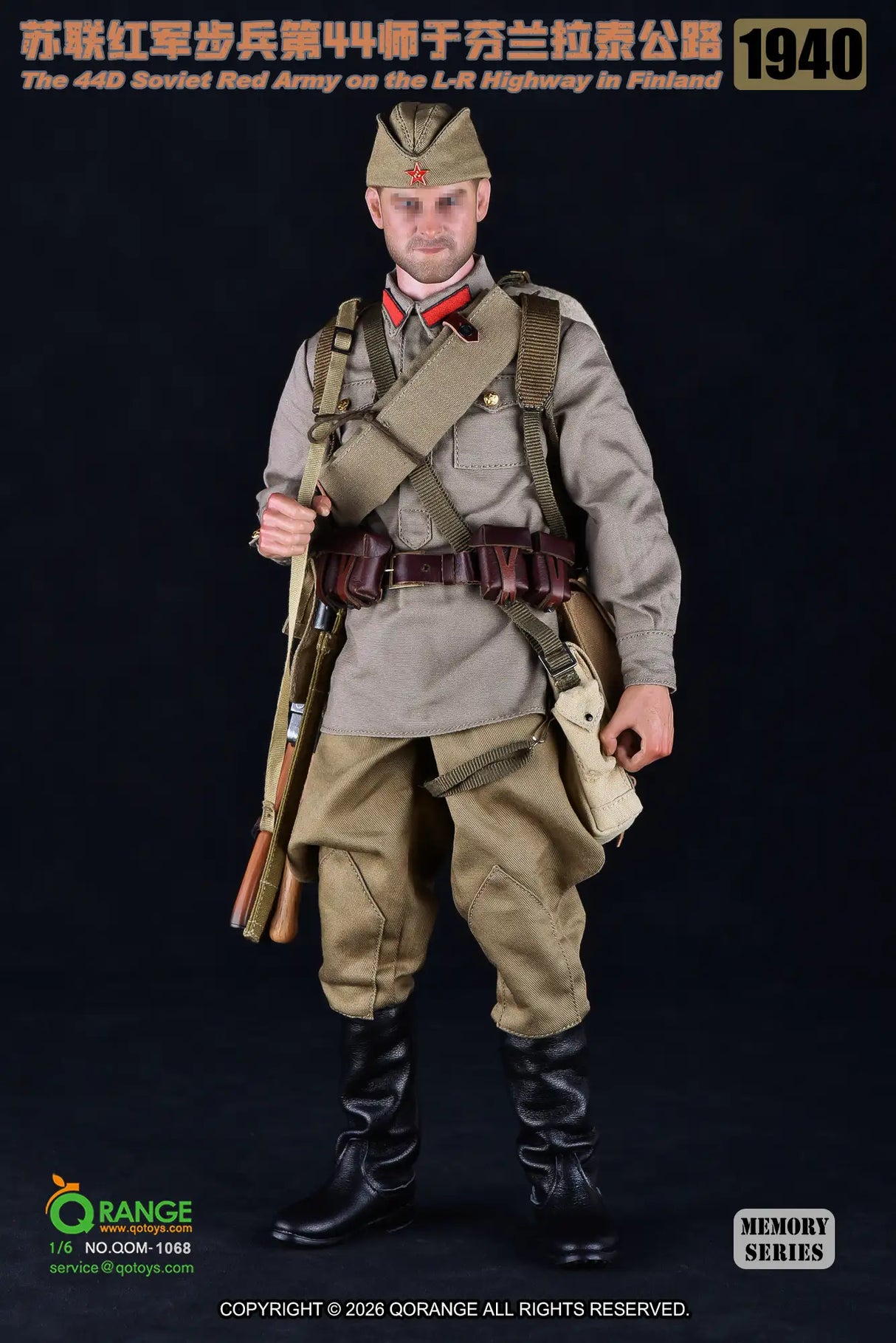 1/6 Scale WWII Russian 44D Soviet Red Army on the L-R Highway in Finland 1940 QOM-1068 - QORange *Preorder*