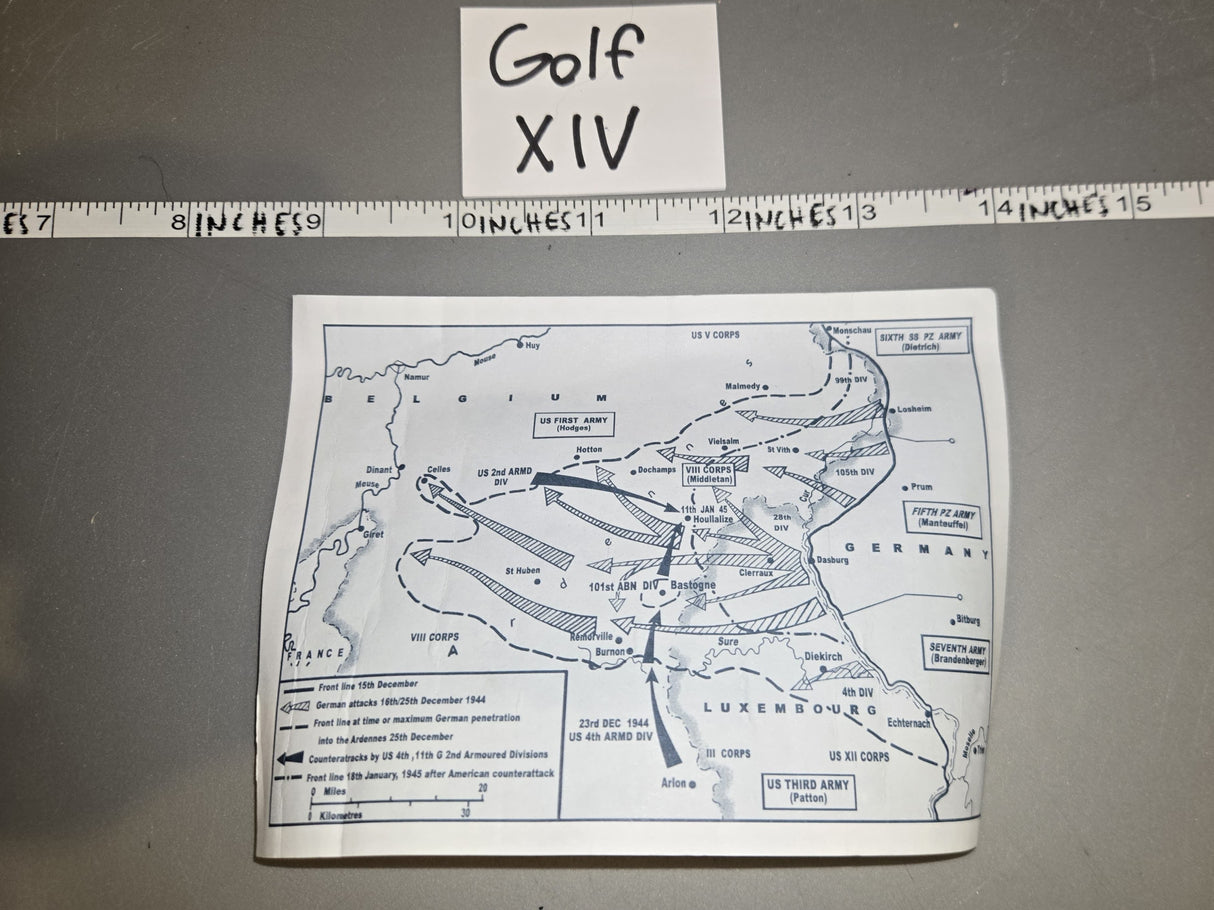 1:6 Scale WWII US Map