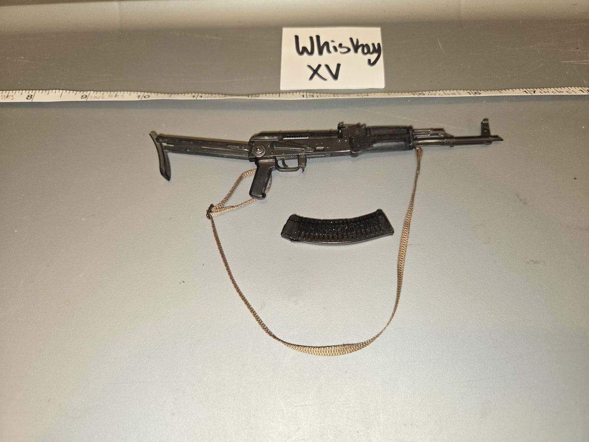 1/6 Scale Modern Era AK-47 Rifle with Sling and Magazine - Whiskey XV
