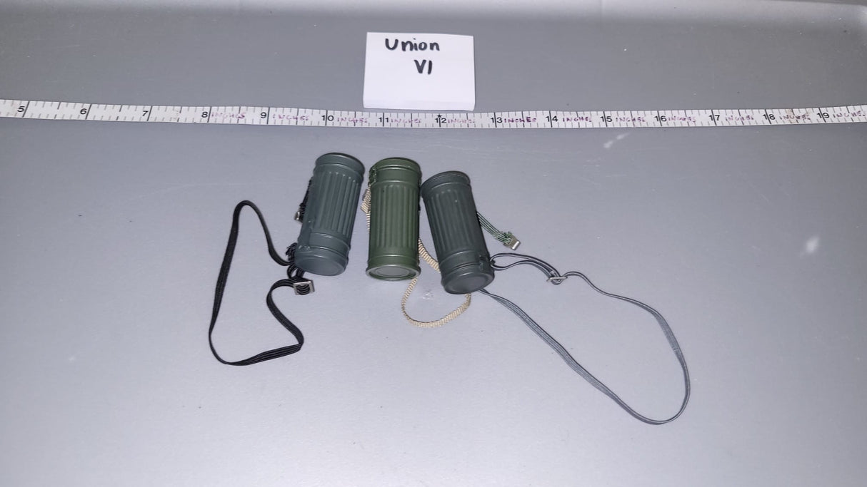 1:6 WWII German Gas Mask Canister Lot