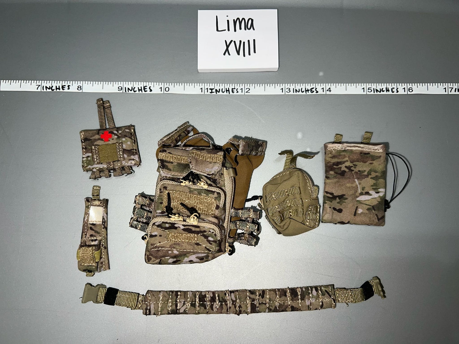 1/6 Scale Modern Web Multicam Body Armor Gear Lot