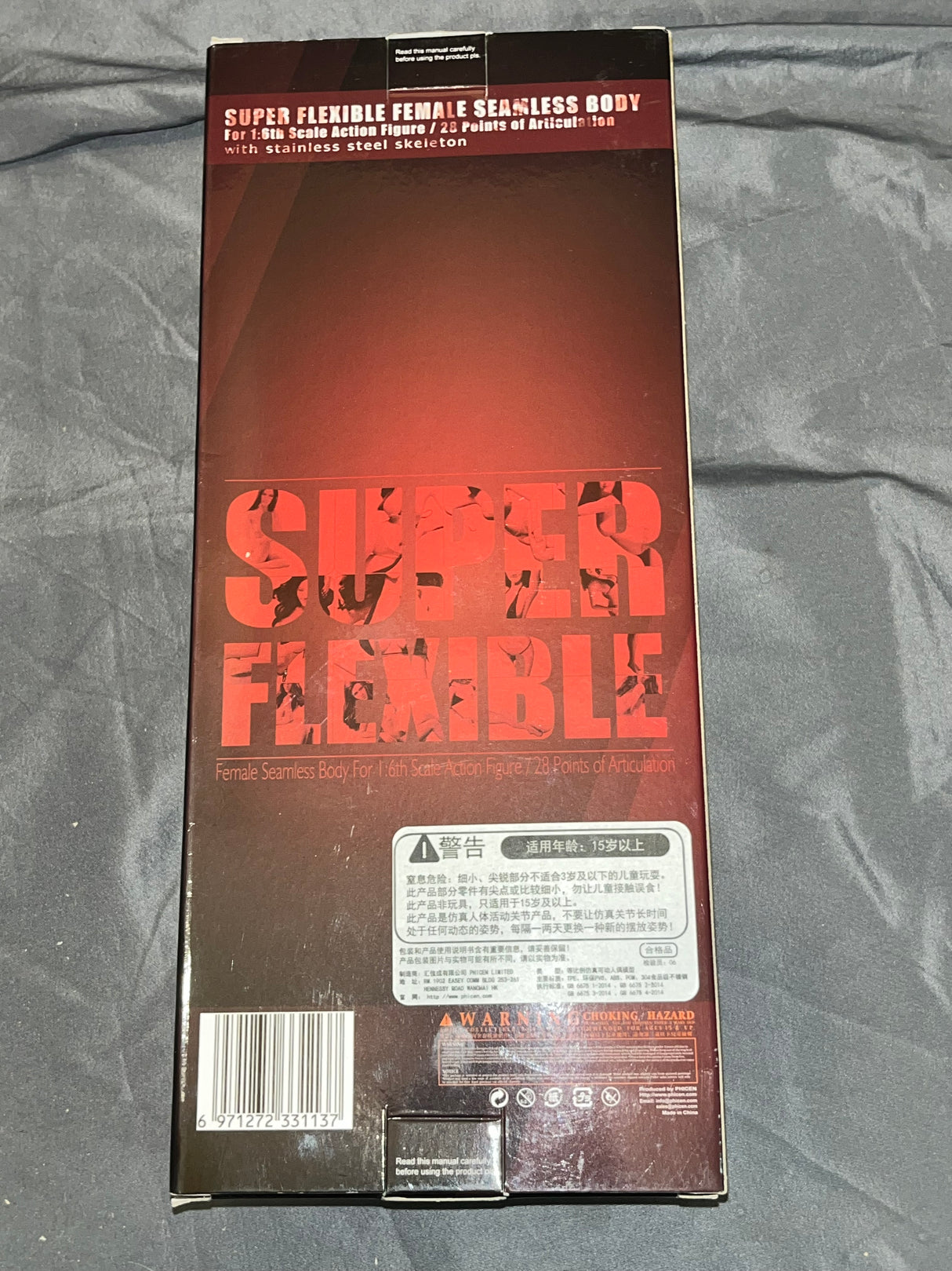 1/6 Scale Phicen TB League Nude Female Figure - Seamless Body Pale Large Breast