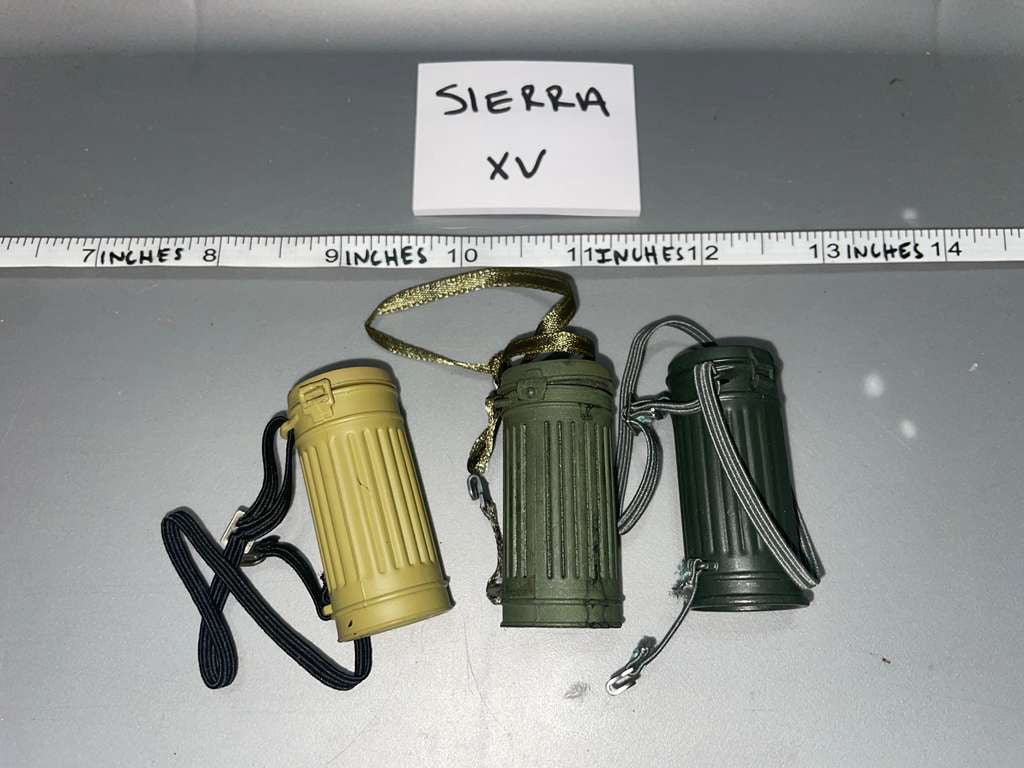 1:6 WWII German Gas Mask Canister Lot