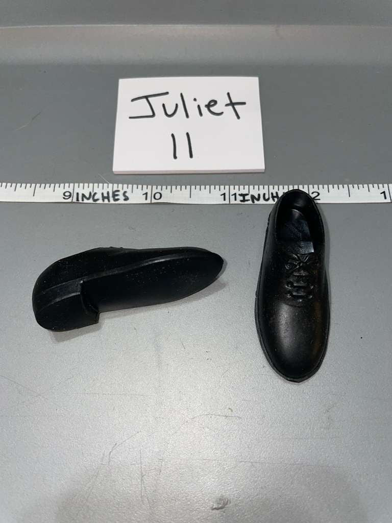 1/6 Scale Modern Black Dress Shoes