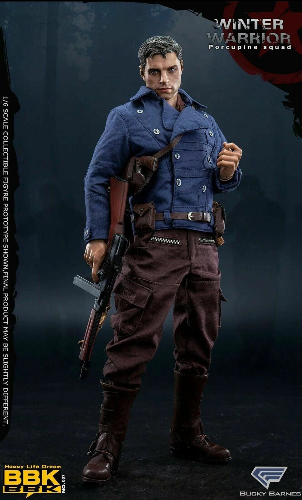 1/6 Scale WWII US Marvel Comics Procupine Squad Bucky Barnes Winter Warrior - NIB SBBK