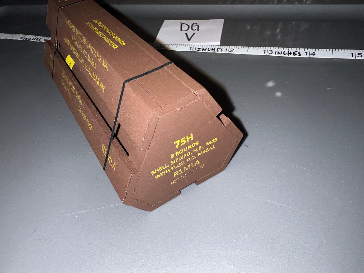 1/6 Scale WWII US 75mm Tank / Howitzer Ammunition Crate