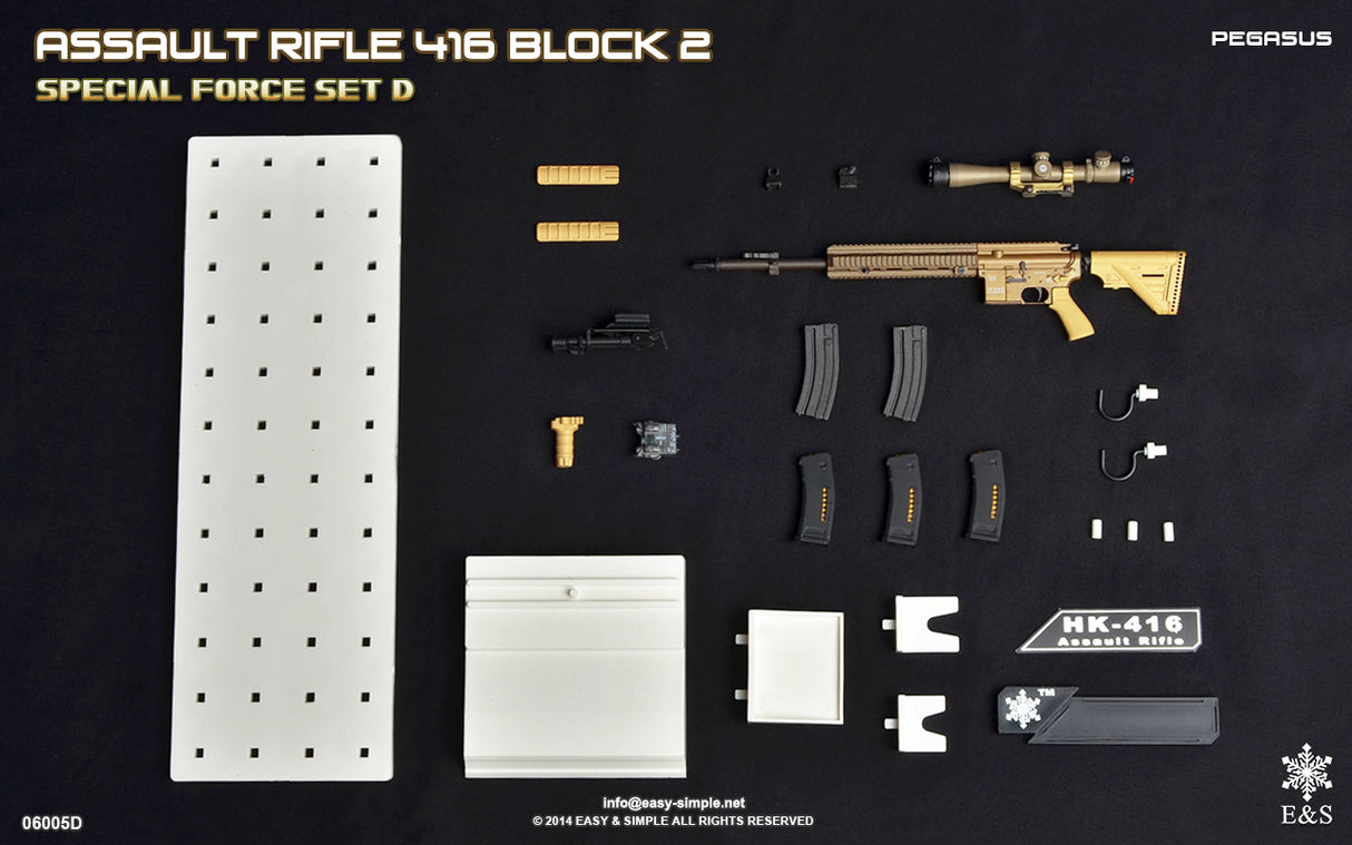 1/6 Scale Modern Era ASSAULT RIFLE 415 BLOCK 2 Weapons Set - NIB Easy and Simple Set D - OKW I