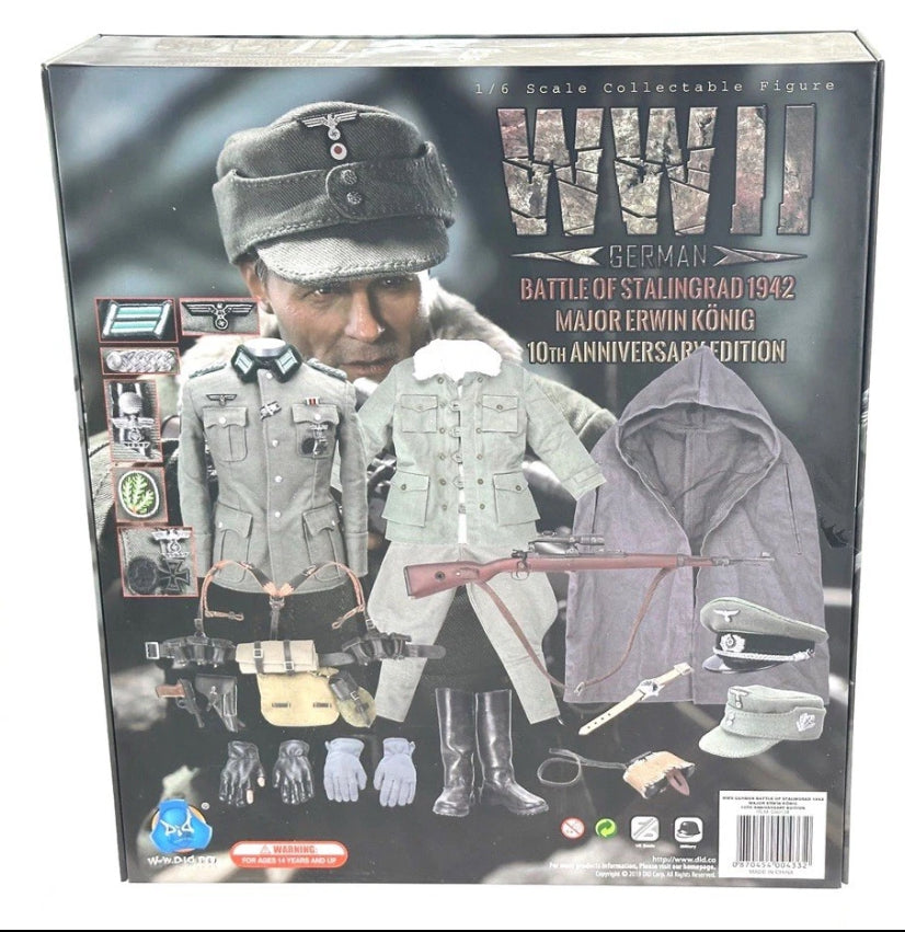 1/6 Scale WWII German Major Konig 10th Anniversary Sniper - NIB DID D80138