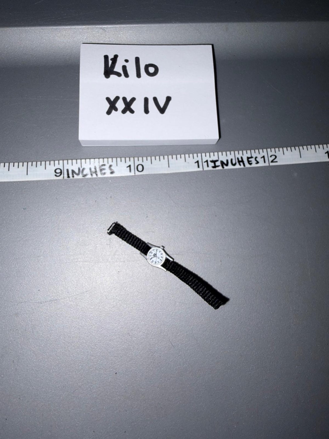 1/6 Scale WWII Era Wrist Watch with Black Strap