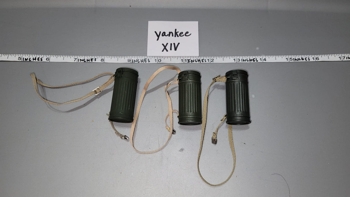 1:6 WWII German Gas Mask Canister Lot
