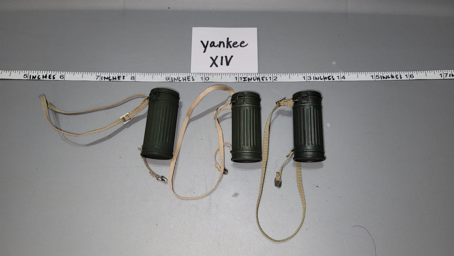 1:6 WWII German Gas Mask Canister Lot