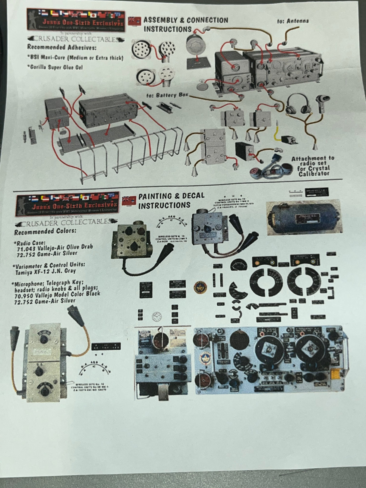1/6 Scale WWII Canadian Radio WS-19 - Model Kit - Juan’s One Sixth Exlcusives / Crusader Collectibes
