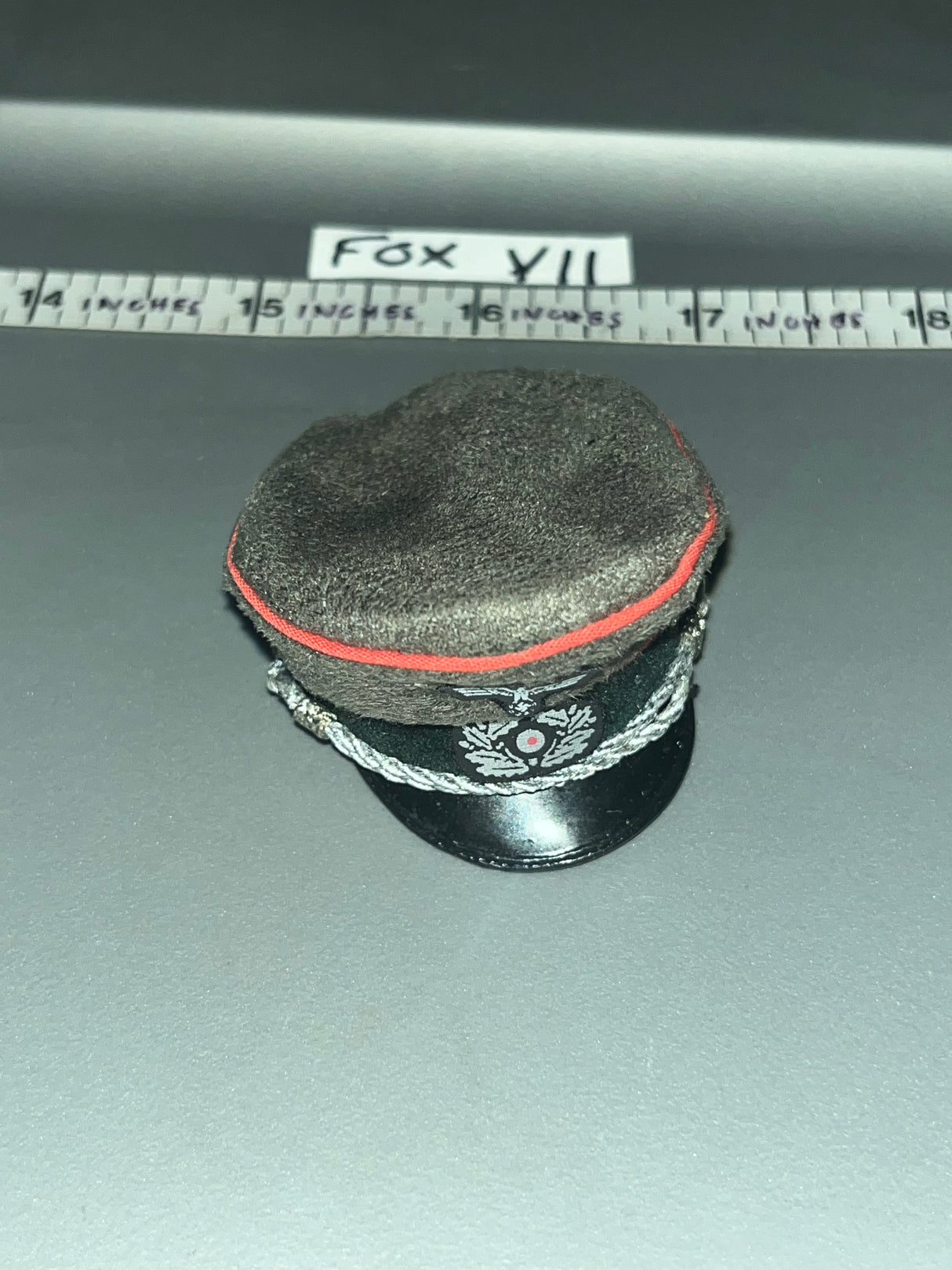 1/6 Scale WWII German Panzer Tanker Officer Cap - DID