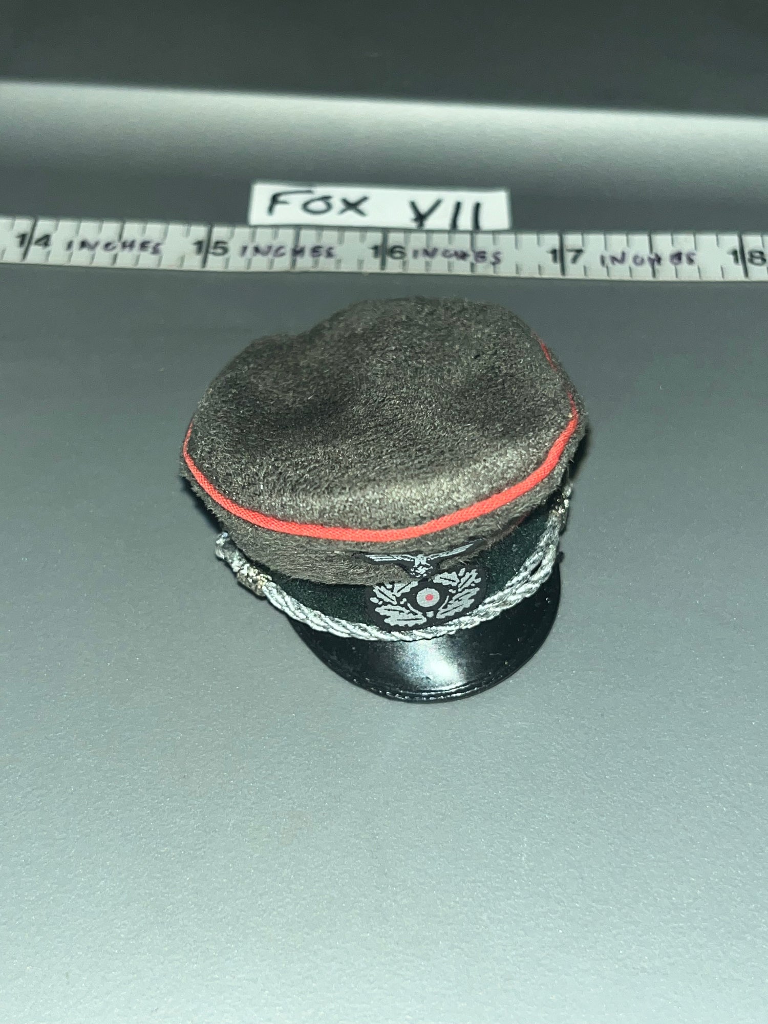 1/6 Scale WWII German Panzer Tanker Officer Cap - DID