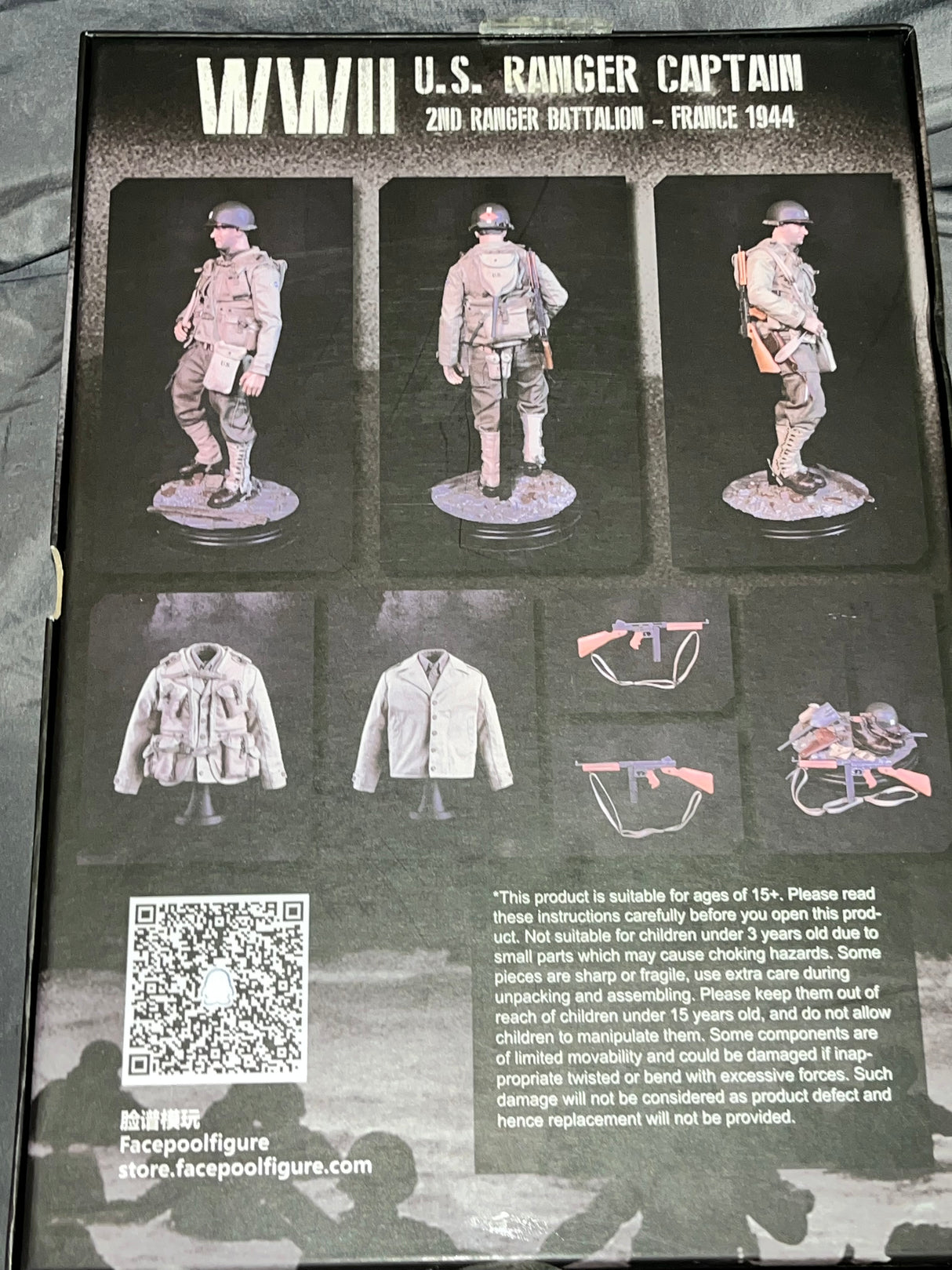 1/6 Scale WWII US 2nd Ranger Battalion Captain Miller - NIB Facepool