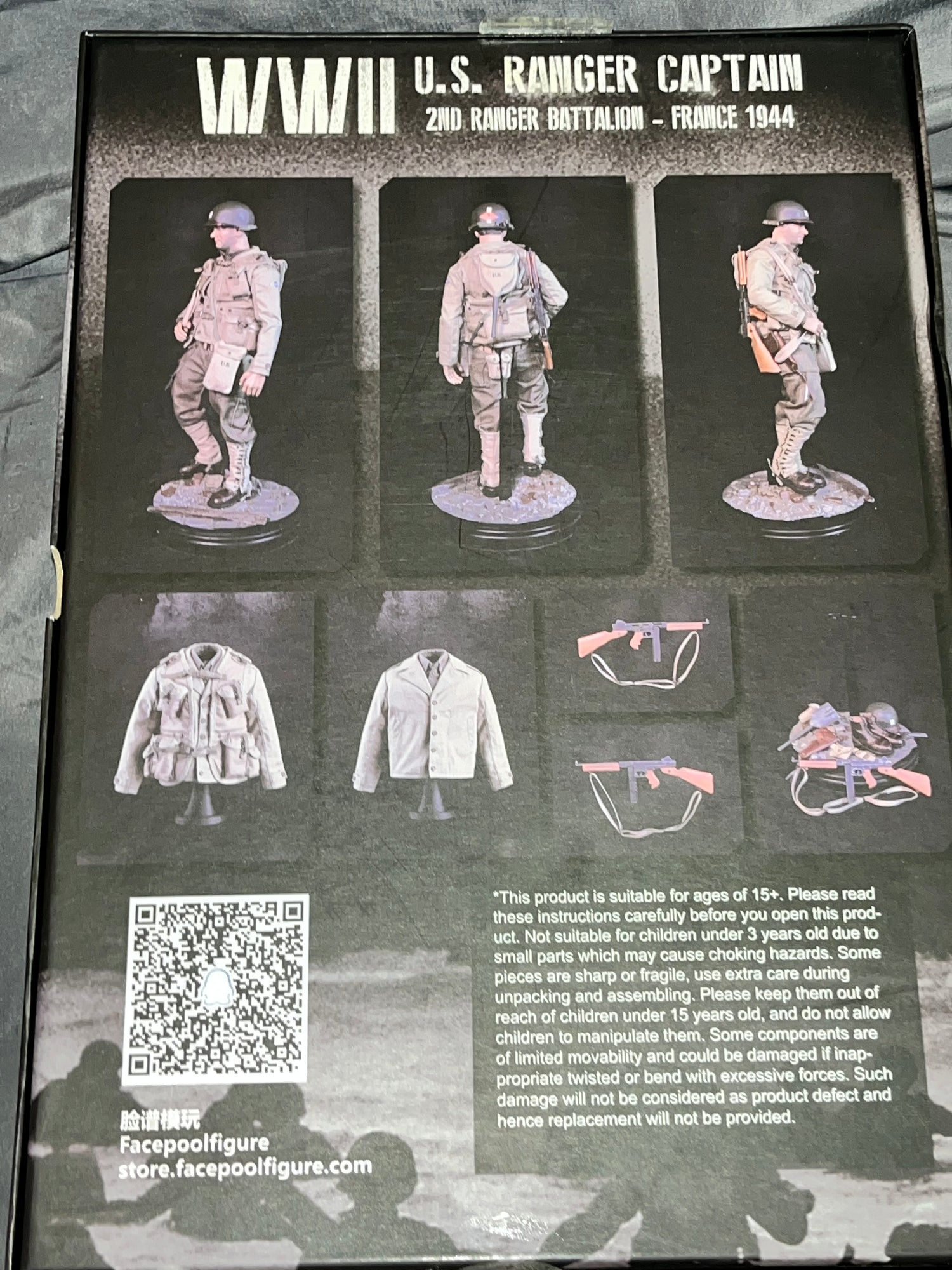 1/6 Scale WWII US 2nd Ranger Battalion Captain Miller - NIB Facepool