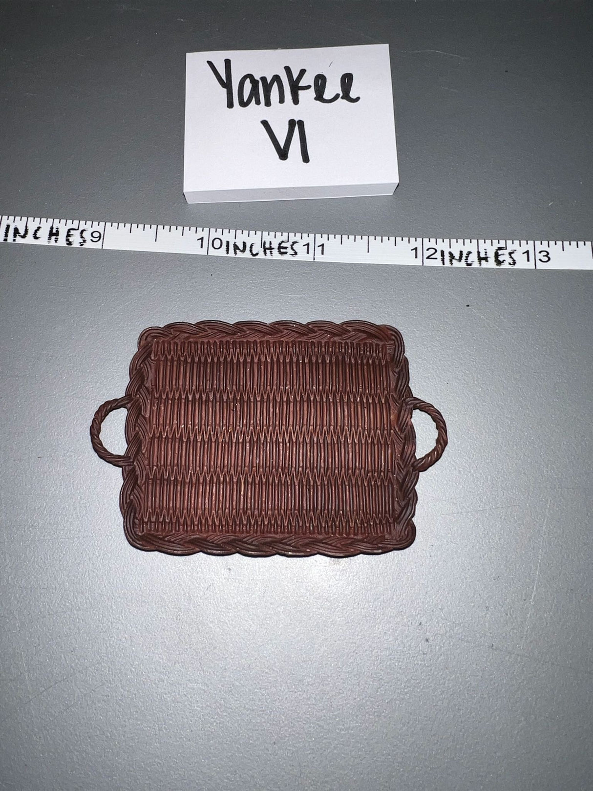 1/6 Scale Wicker Serving Tray Diorama Item