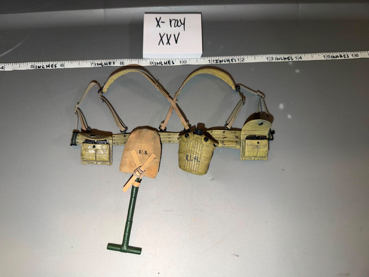 1/6 Scale WWII US Web Gear Set with Canteen and Entrenching Tool - X-Ray XXV