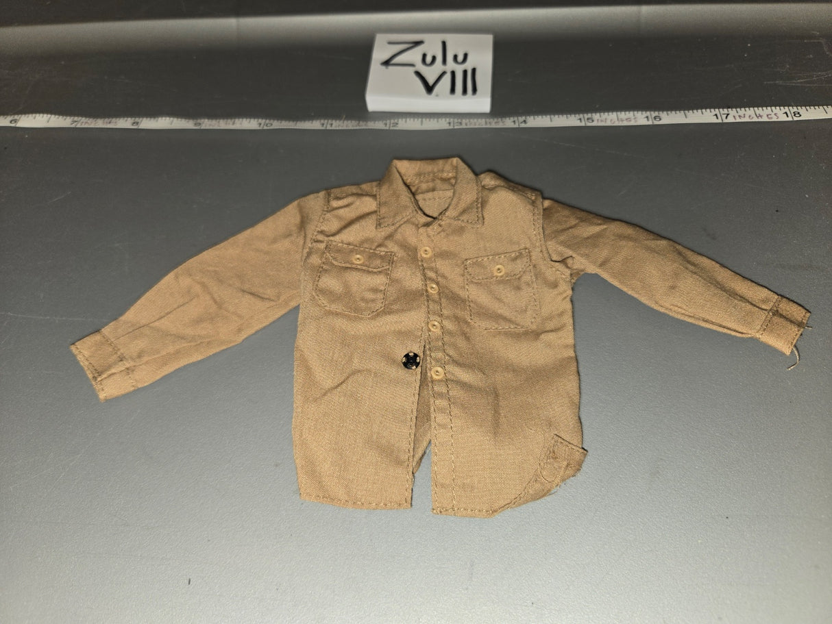 1/6 Scale WWII US Khaki Long Sleeve Field Shirt - Zulu VIII