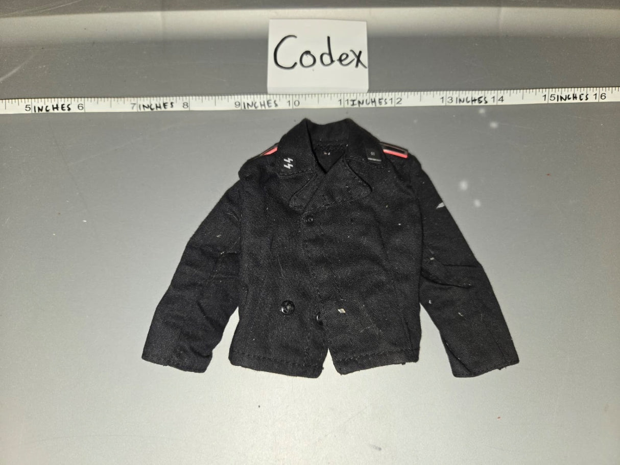1/6 Scale WWII German Waffen Black Panzer Wrap Jacket - Codex