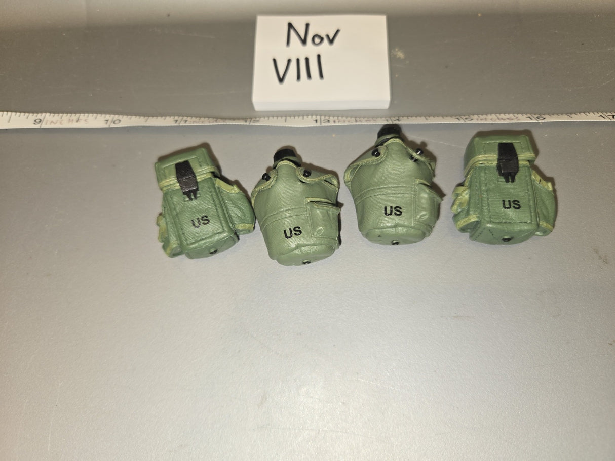 1/6 Scale Vietnam US Canteen with Cover and Butt Pack Lot - Nov VIII